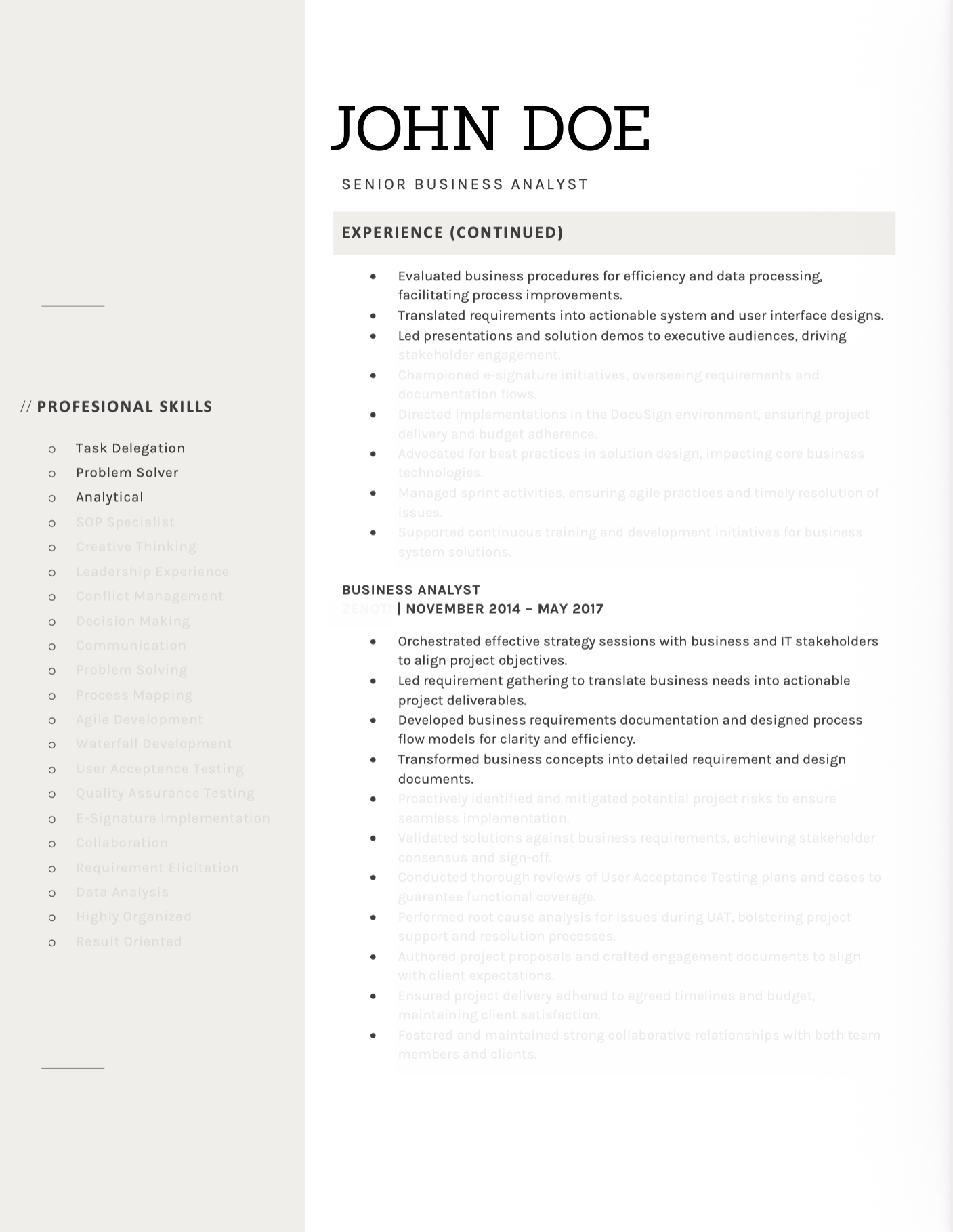Pyro Jobs Résumé Template - Page 2